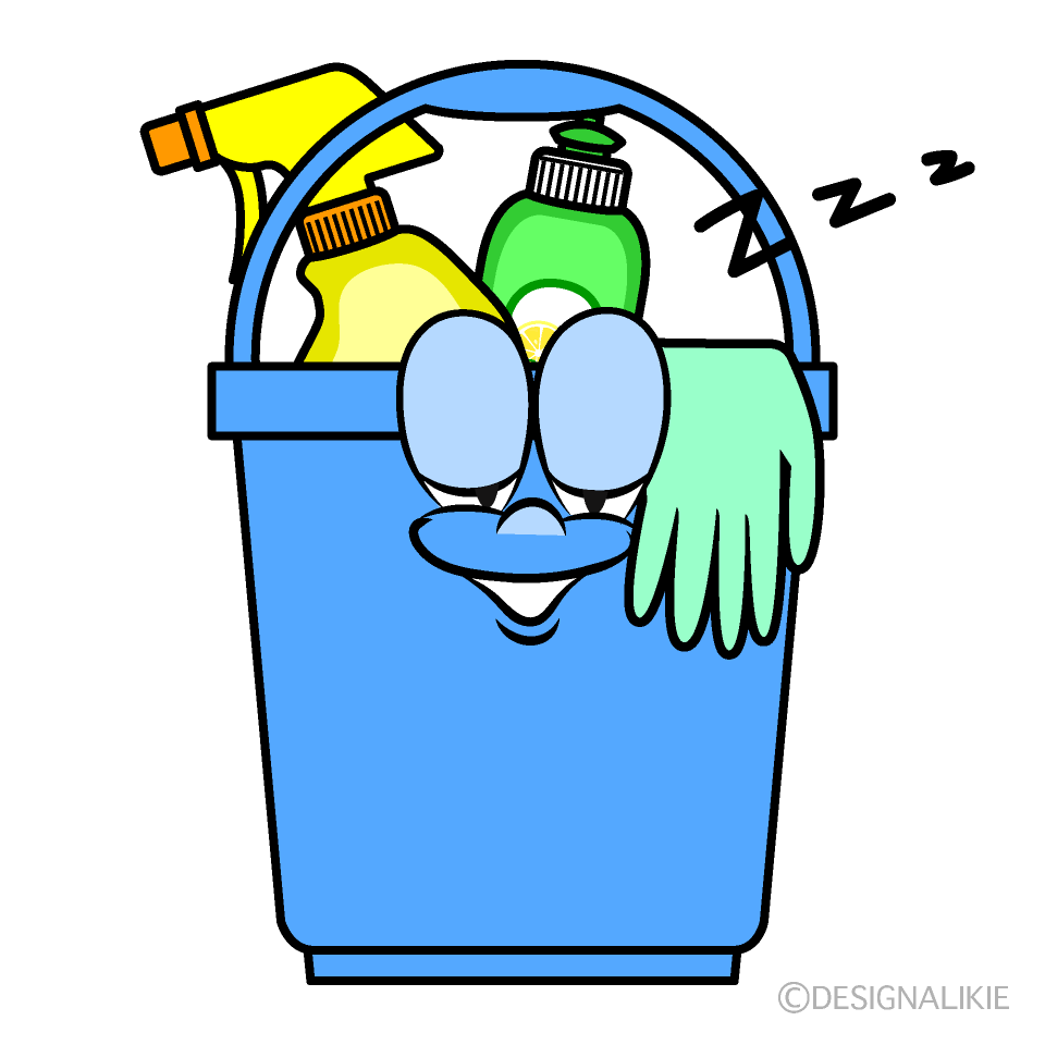 Sleeping Bucket Cartoon Character Image