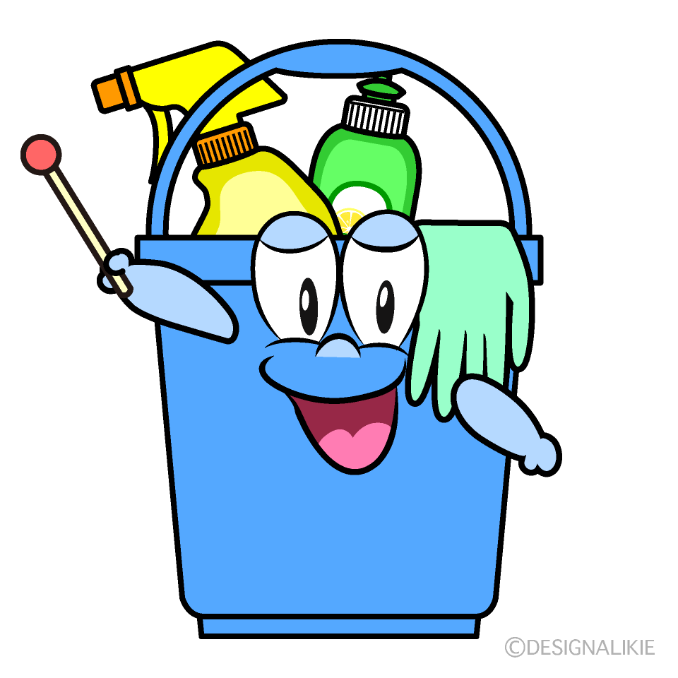 Speaking Bucket Cartoon Character Image