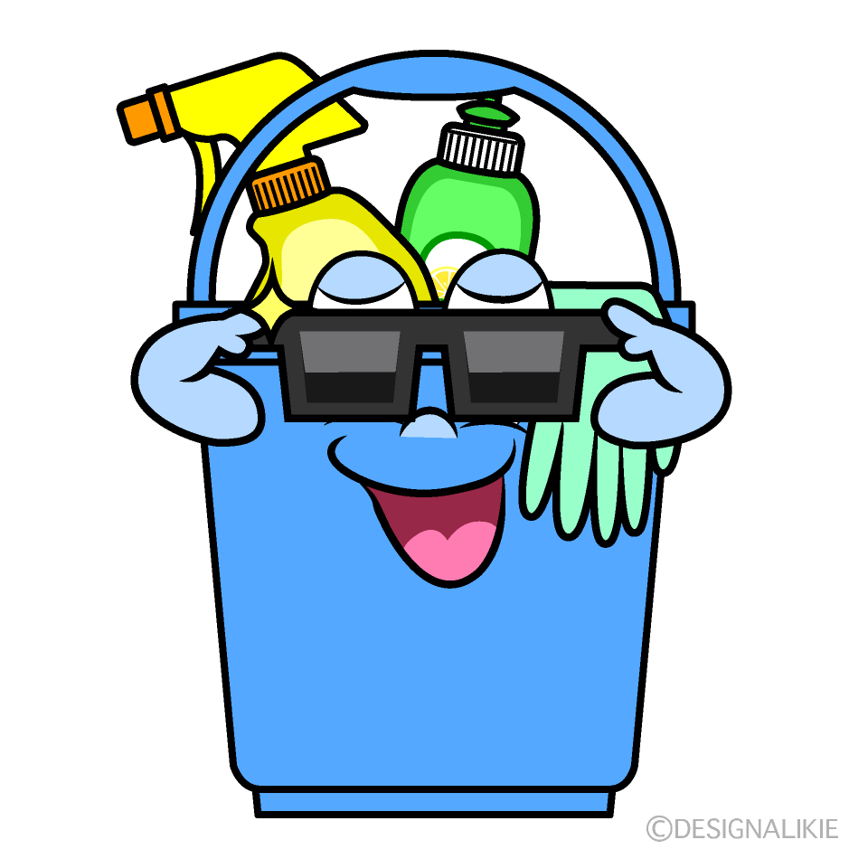 Cool Bucket Cartoon Character Image