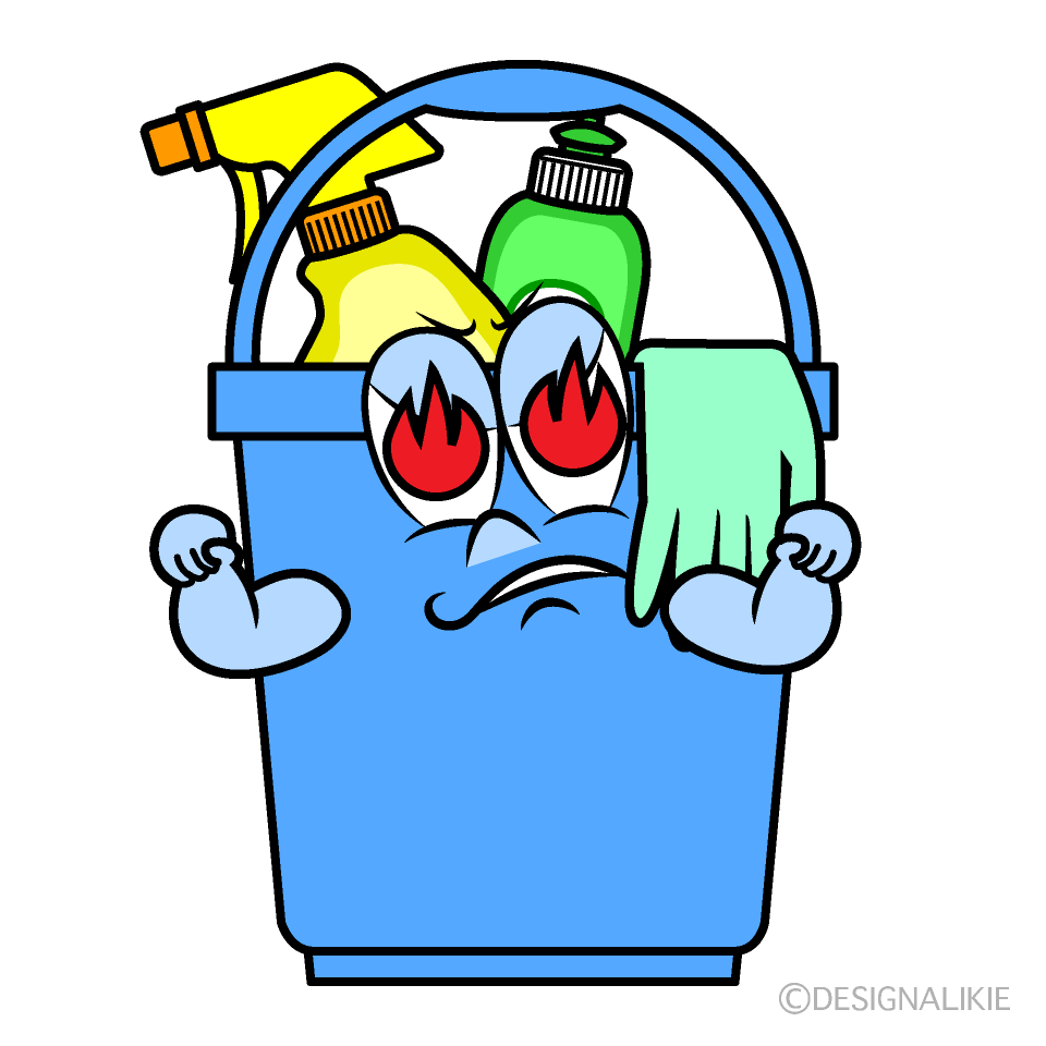 Enthusiasm Bucket Cartoon Character Image