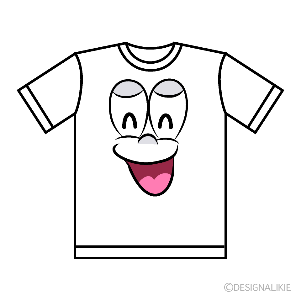 Smiling T-shirt Cartoon Character Image