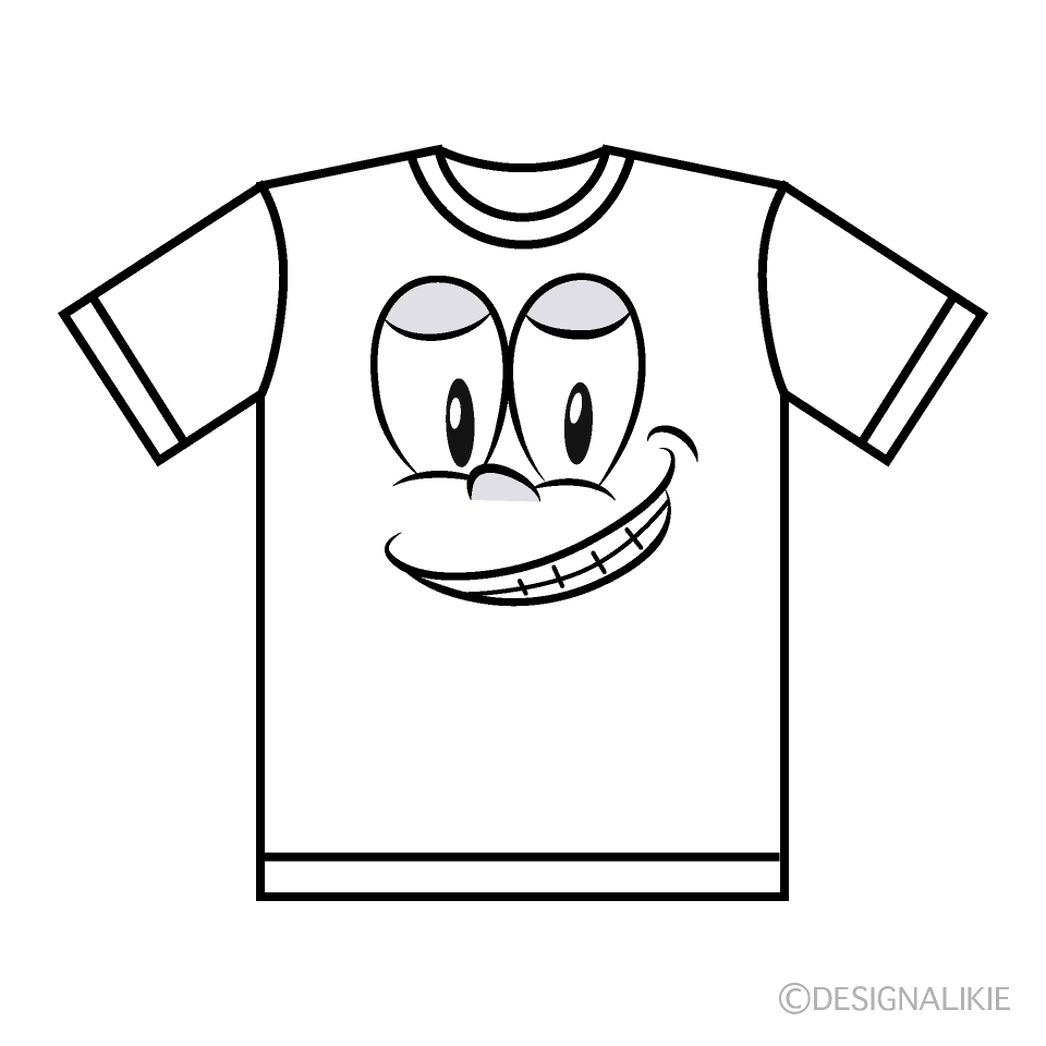 Grinning T-shirt Cartoon Character Image