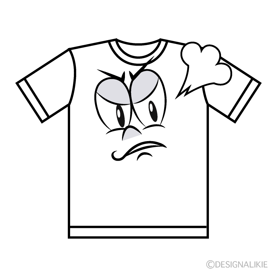 Angry T-shirt Cartoon Character Image