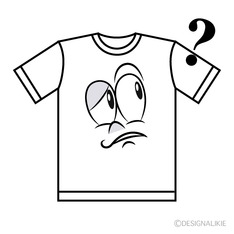 Thinking T-shirt Cartoon Character Image