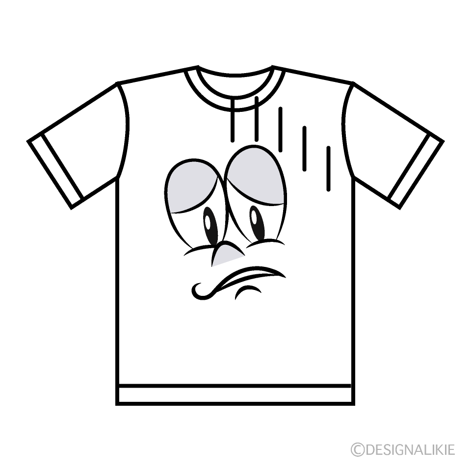 Depressed T-shirt Cartoon Character Image