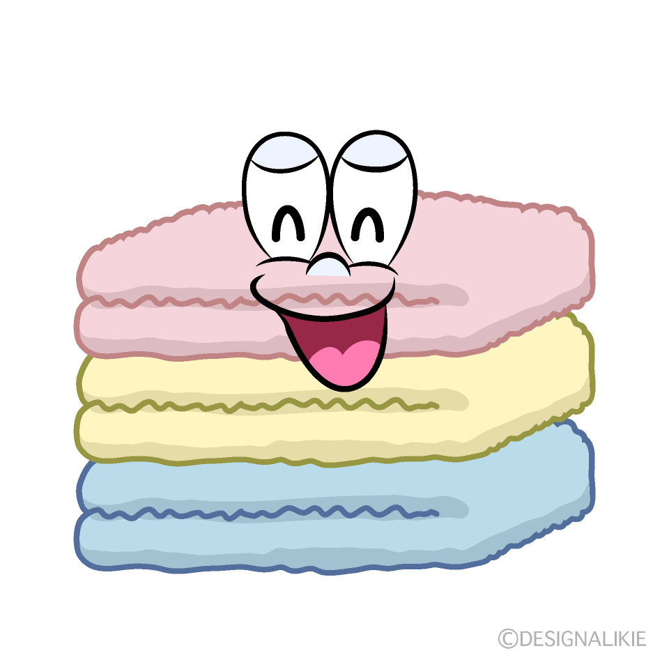 Smiling Towel Cartoon Character Image