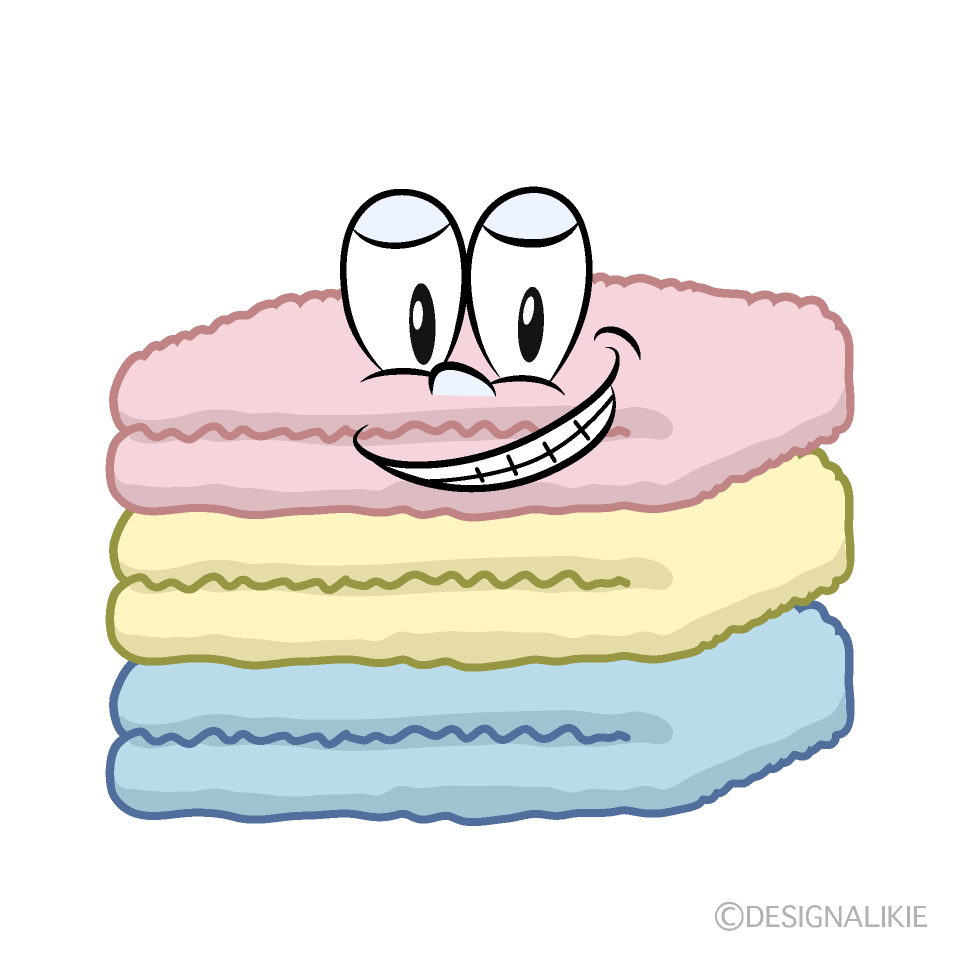 Grinning Towel Cartoon Character Image