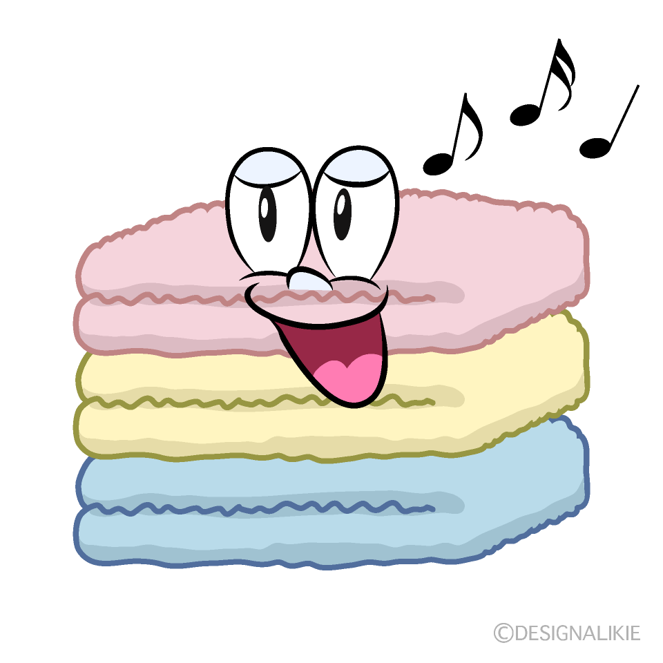 Singing Towel Cartoon Character Image