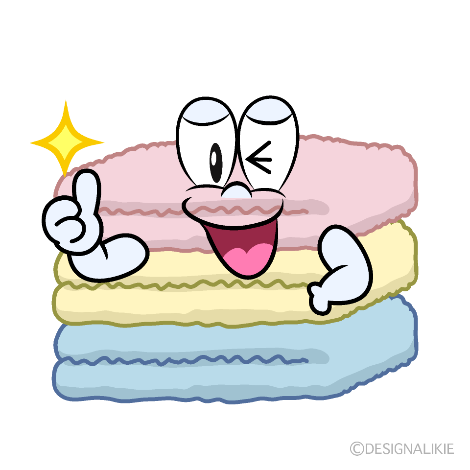 Thumbs up Towel Cartoon Character Image