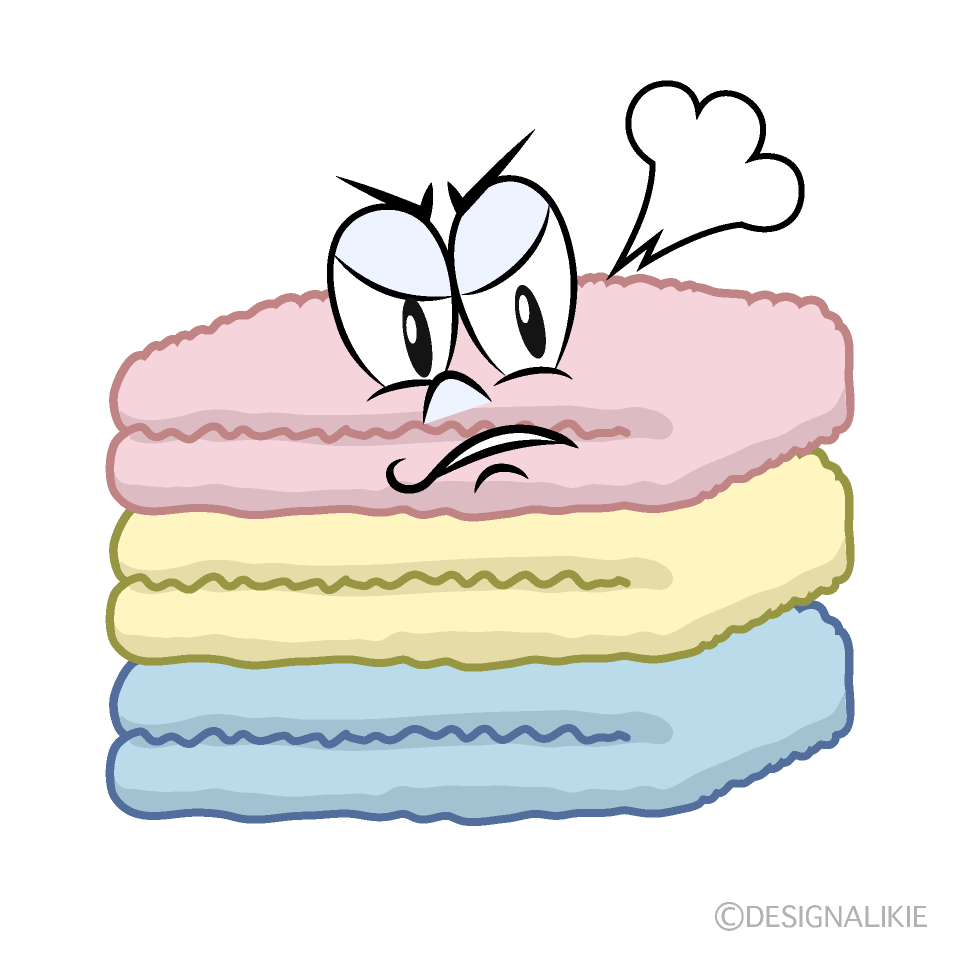 Angry Towel Cartoon Character Image