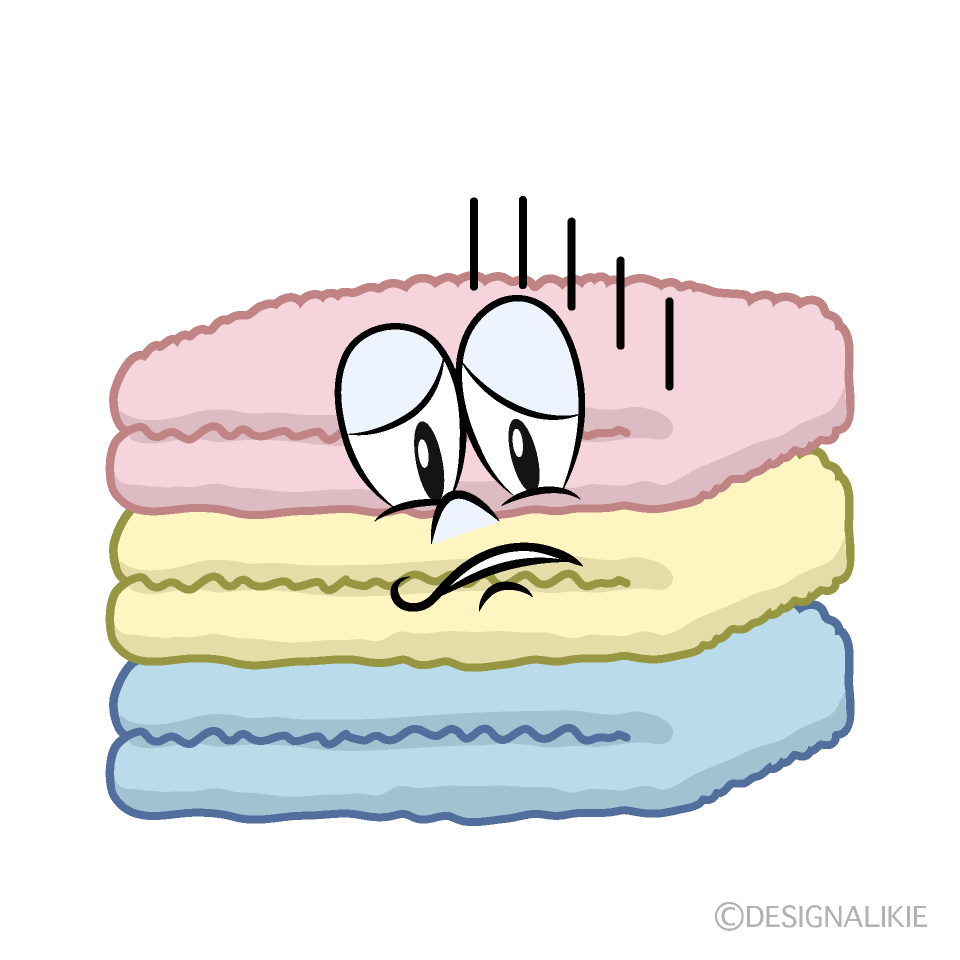 Depressed Towel Cartoon Character Image