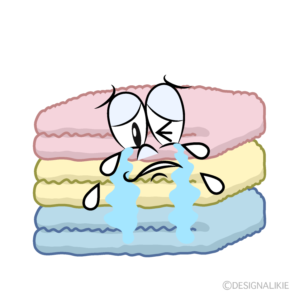 Crying Towel Cartoon Character Image