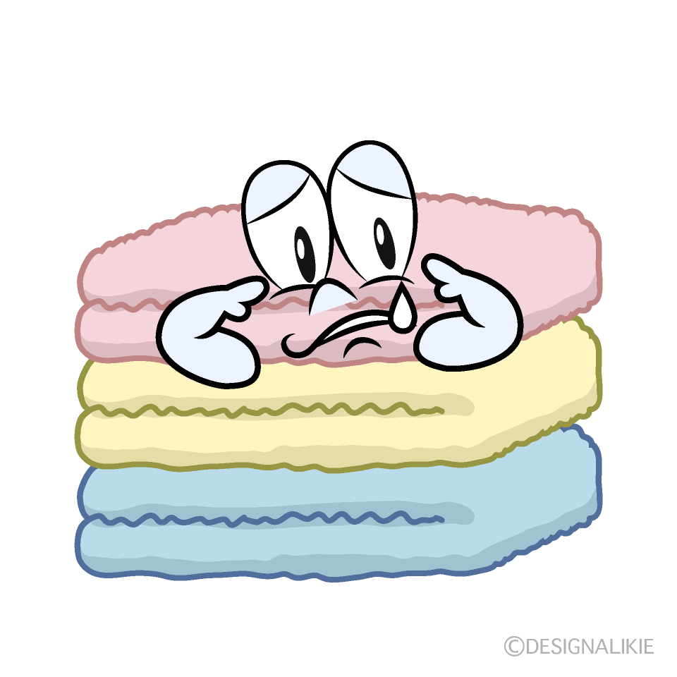 Sad Towel Cartoon Character Image