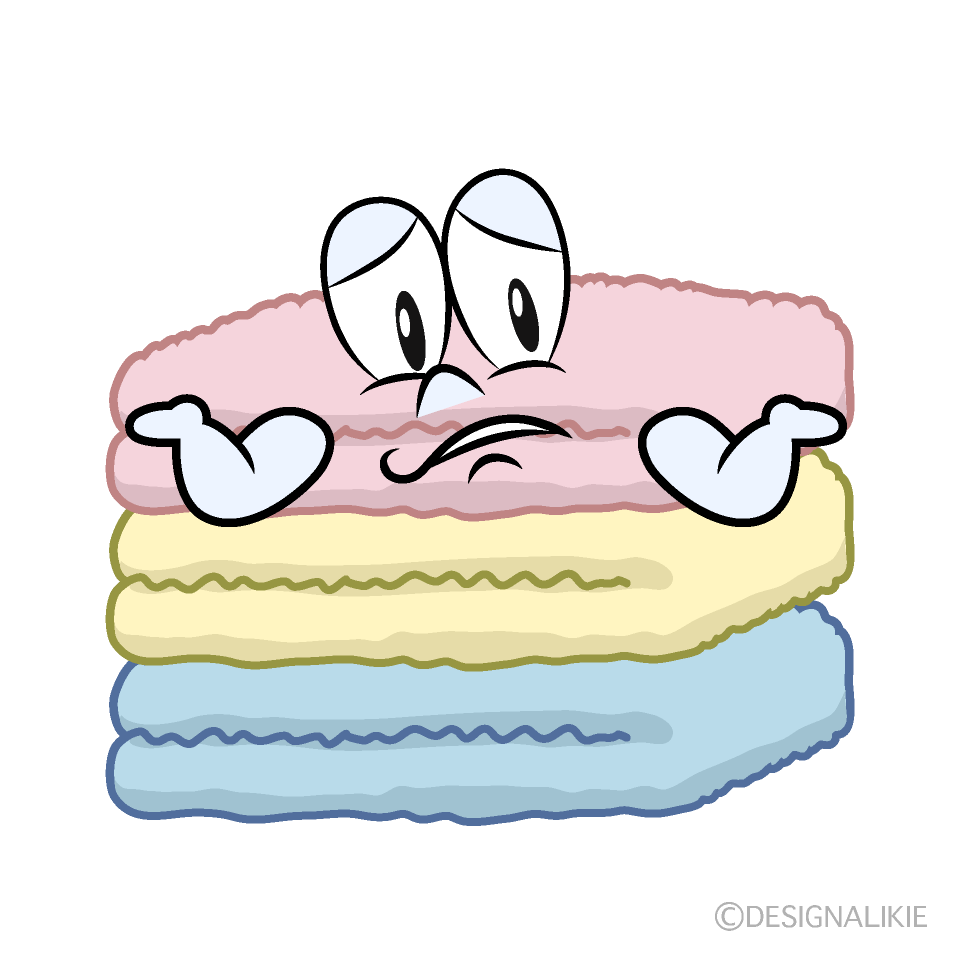 Troubled Towel Cartoon Character Image