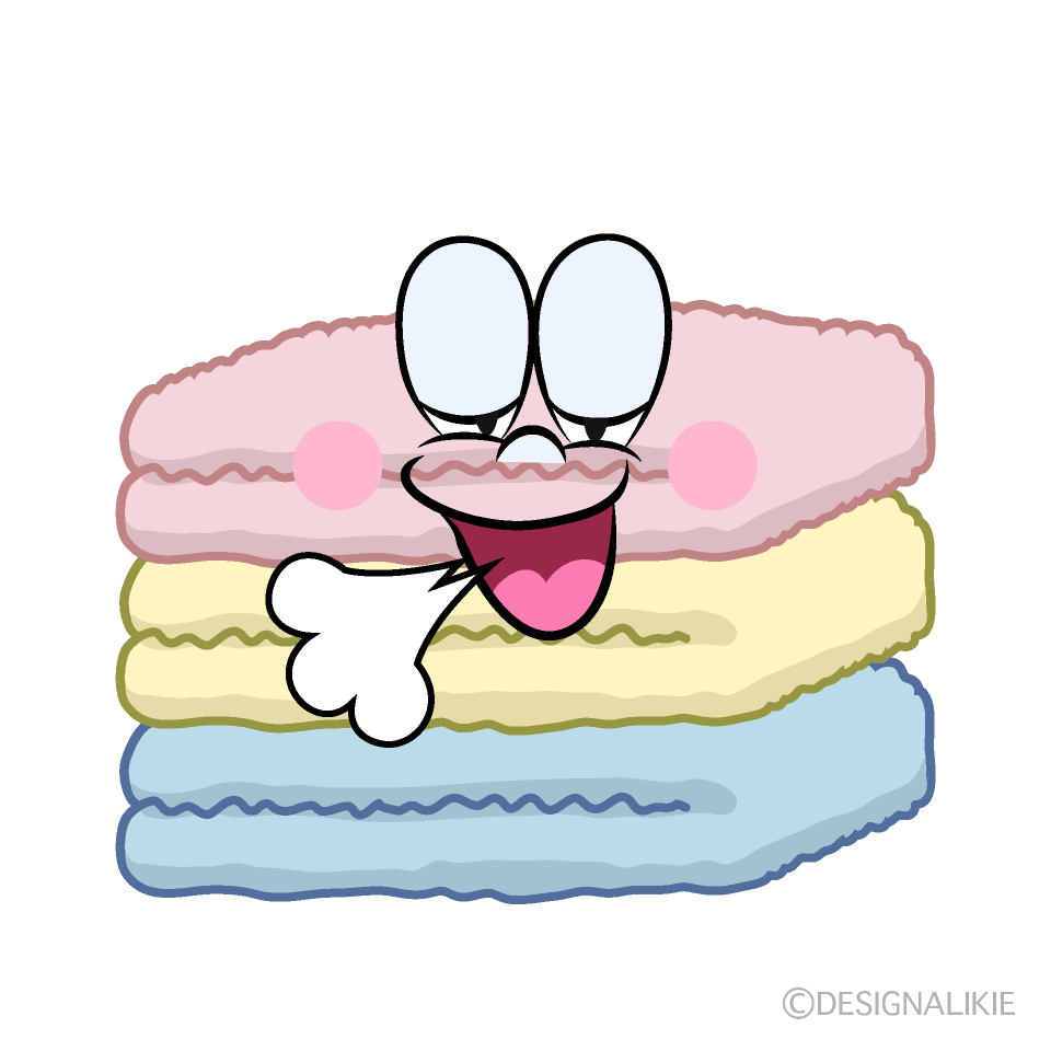 Relaxing Towel Cartoon Character Image