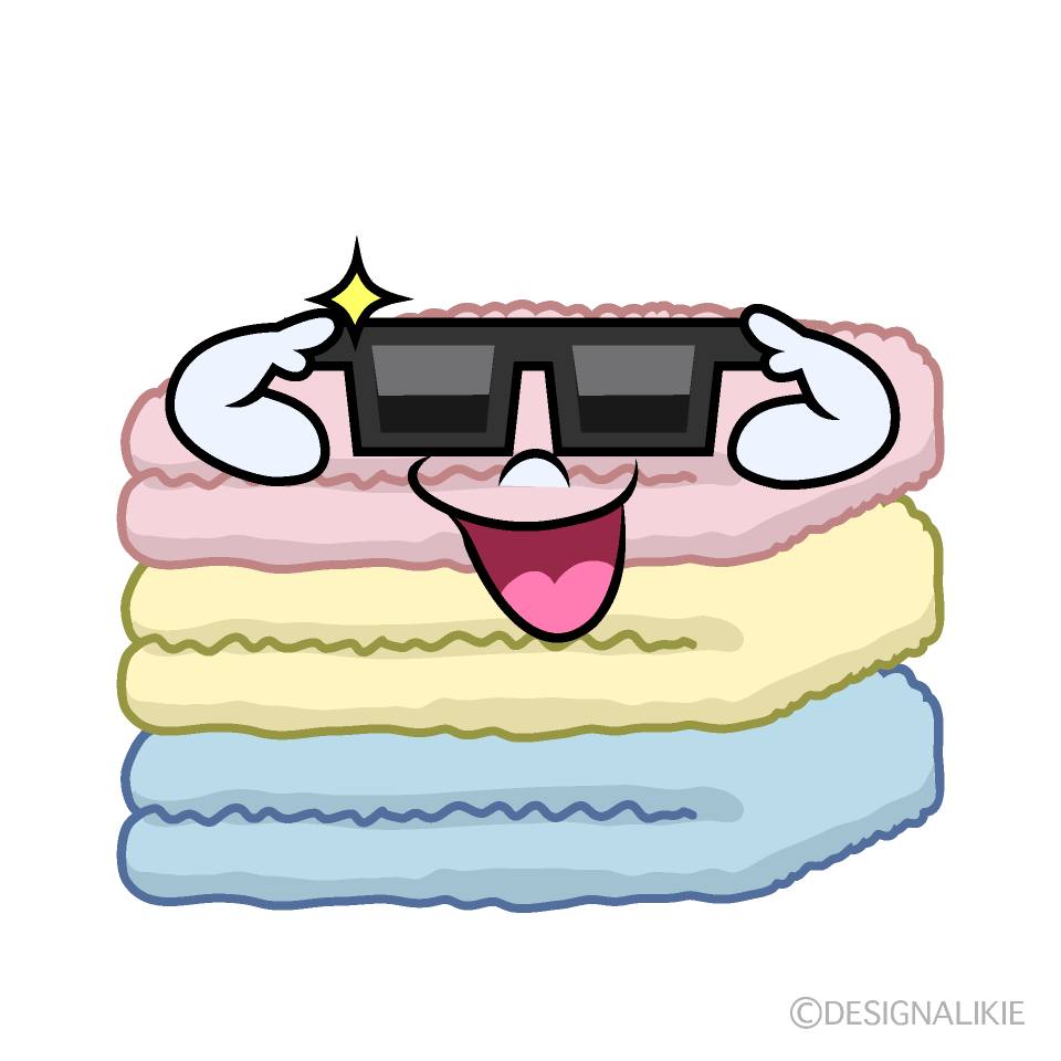 Cool Towel Cartoon Character Image