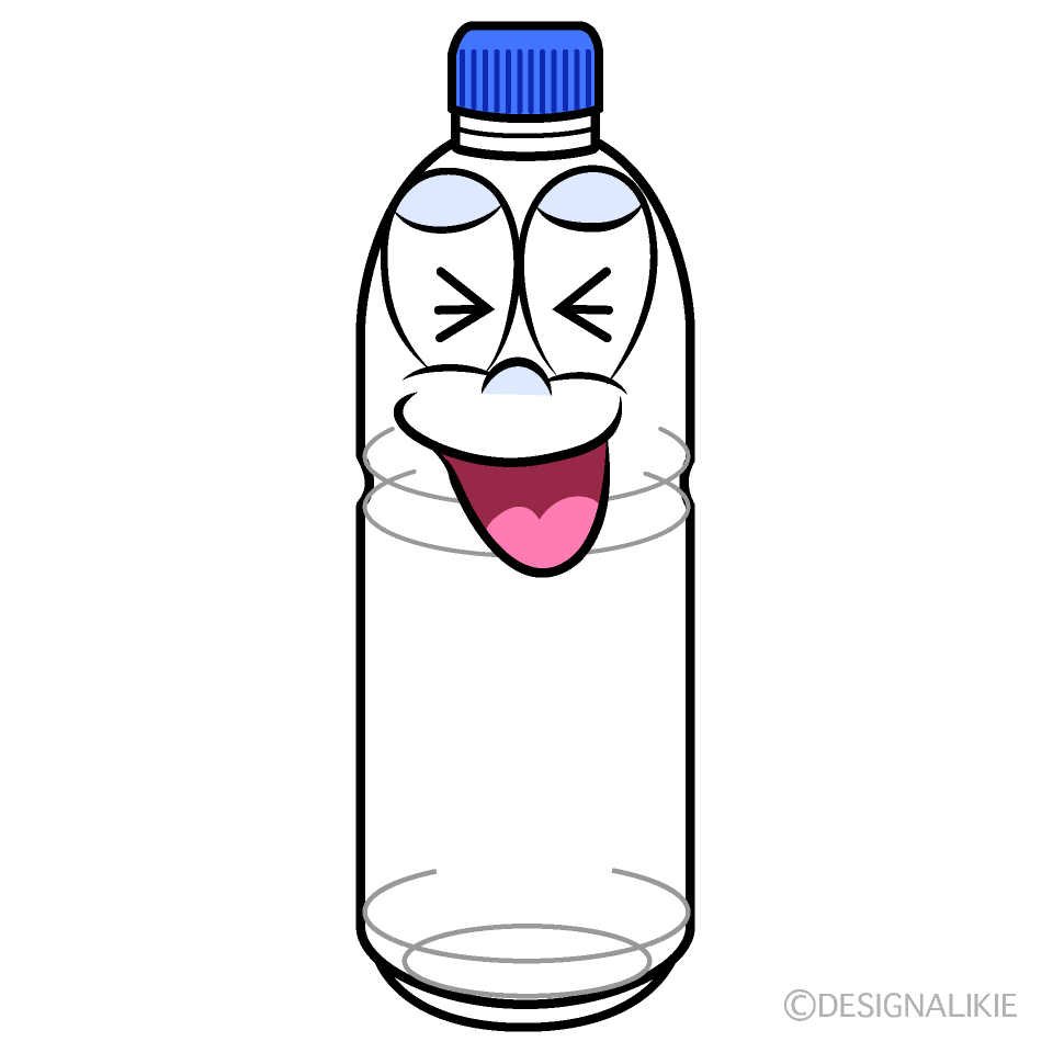 Laughing Plastic Bottle Cartoon Character Image