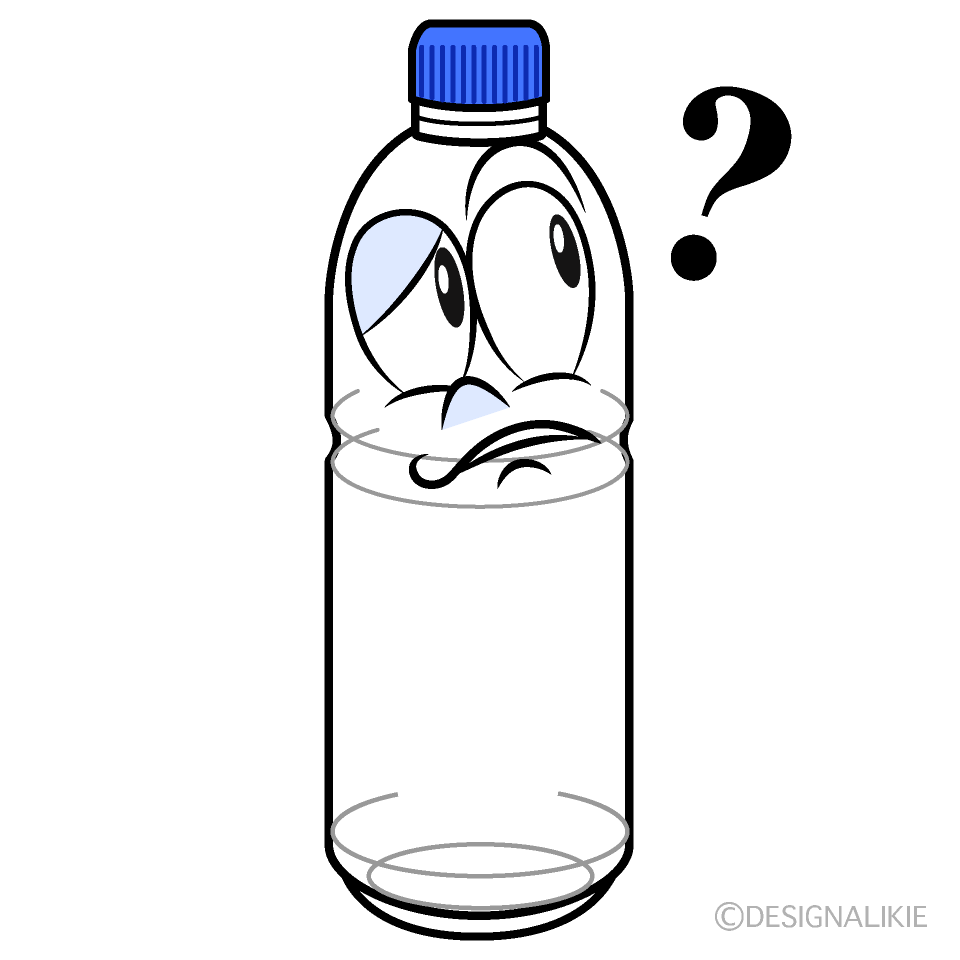 Thinking Plastic Bottle Cartoon Character Image