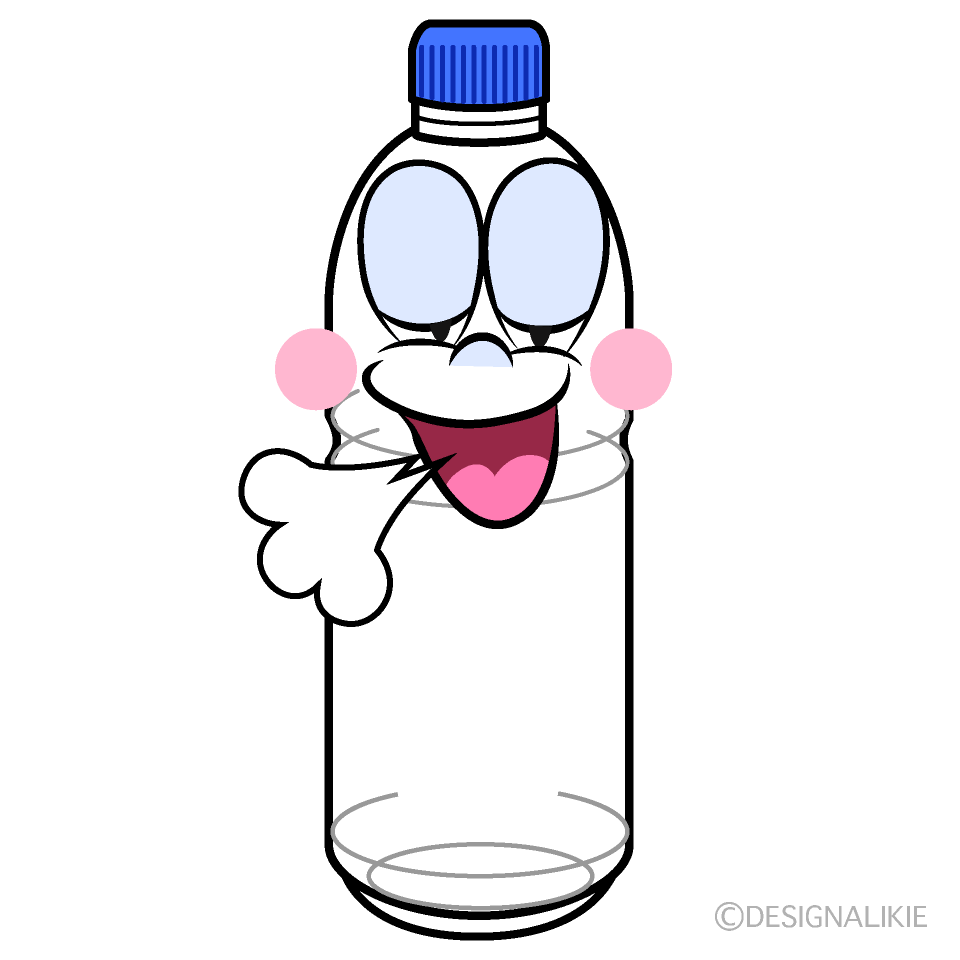 Relaxing Plastic Bottle Cartoon Character Image