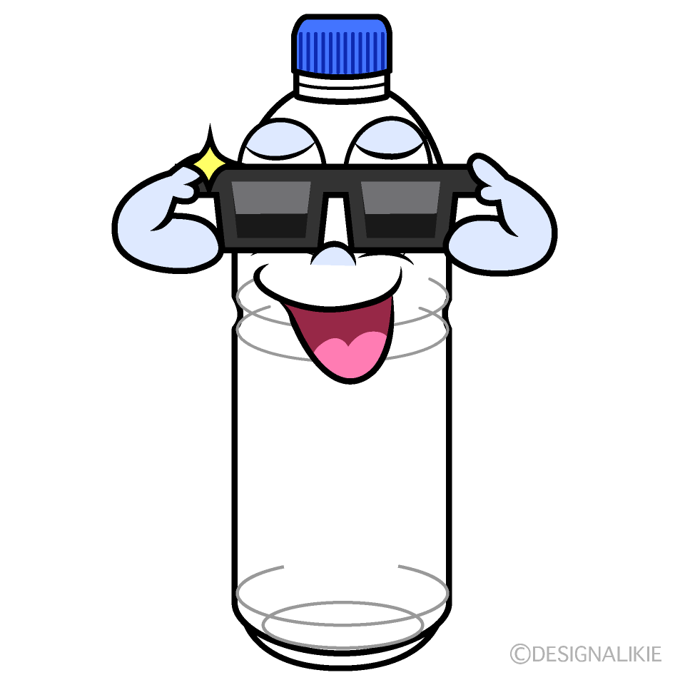 Cool Plastic Bottle Cartoon Character Image