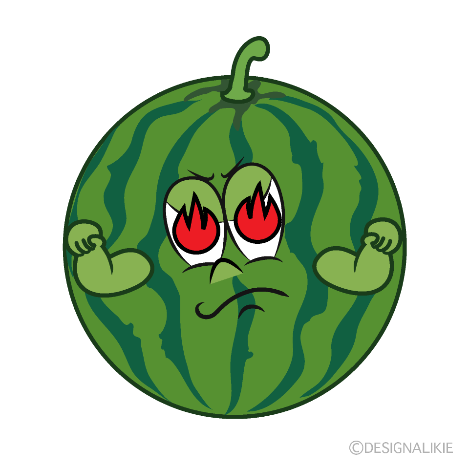 Free Enthusiasm Watermelon Cartoon Image｜Charatoon