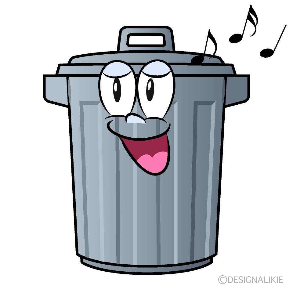 Singing Trash Can Cartoon Character Image