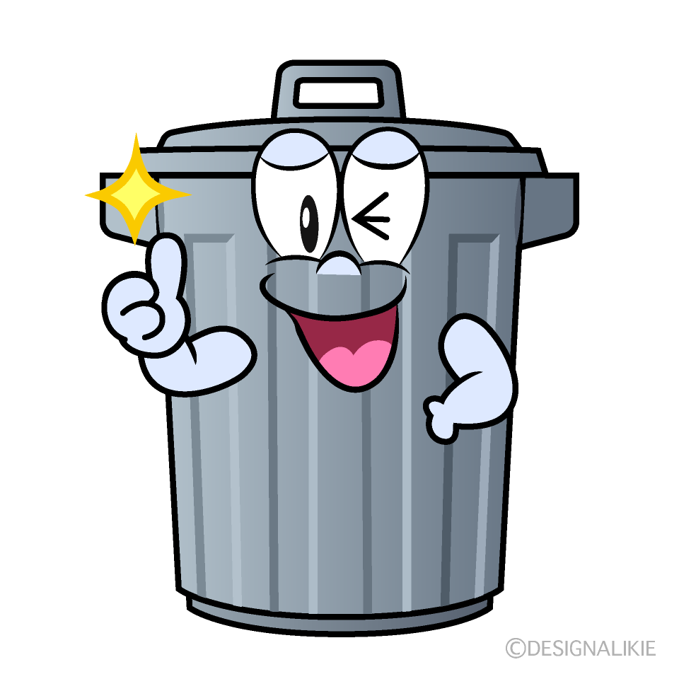 Thumbs up Trash Can Cartoon Character Image