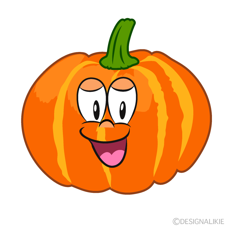 Free Smiling Pumpkin Cartoon Image｜Charatoon