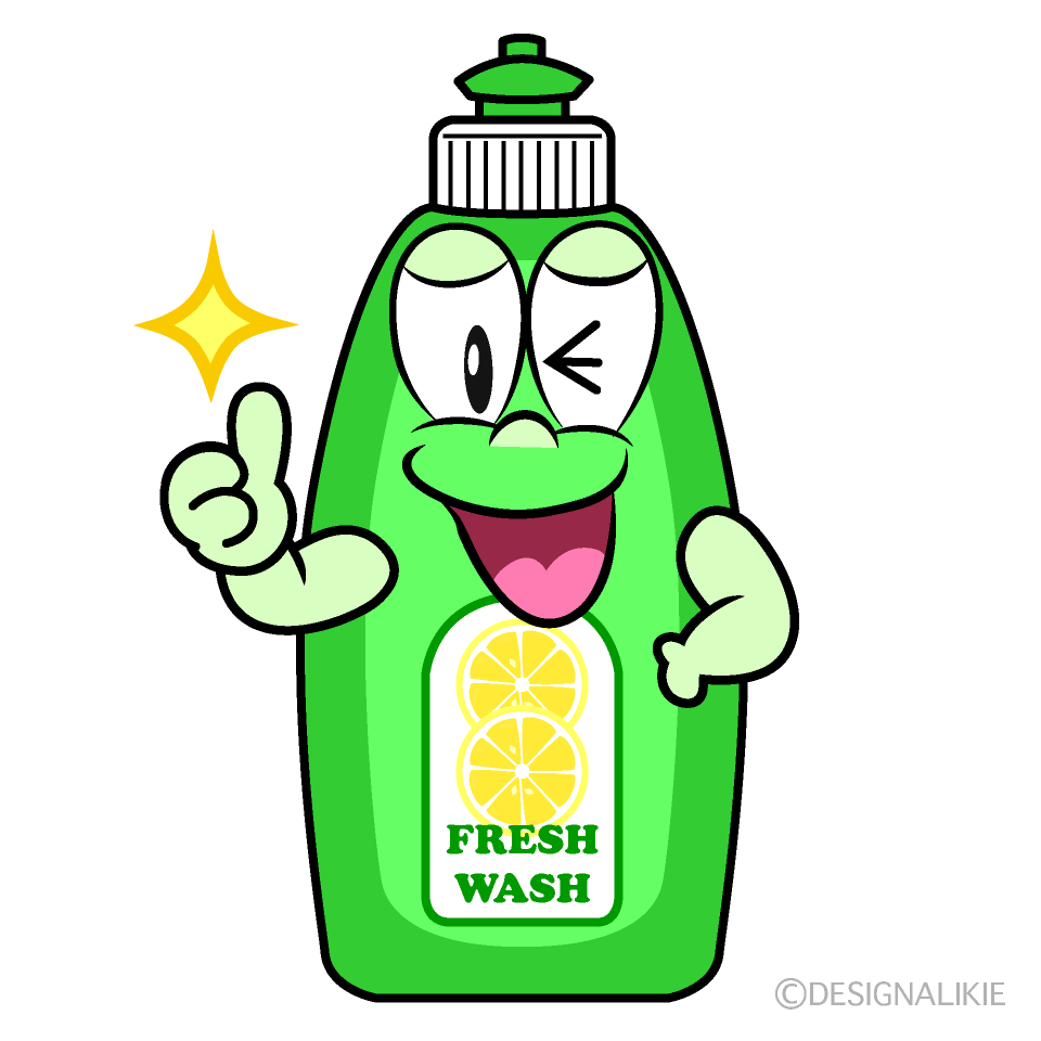 Thumbs up Dish Soap Cartoon Character Image