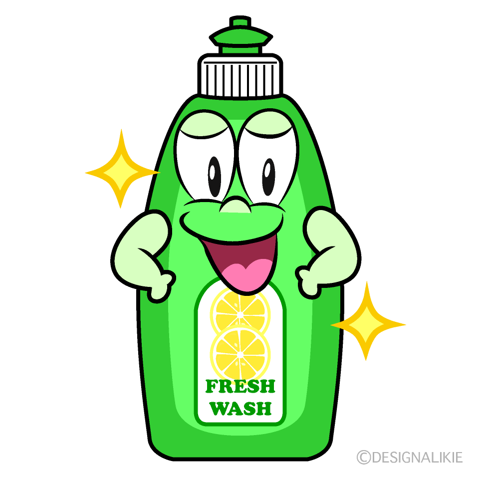 Glitter Dish Soap Cartoon Character Image