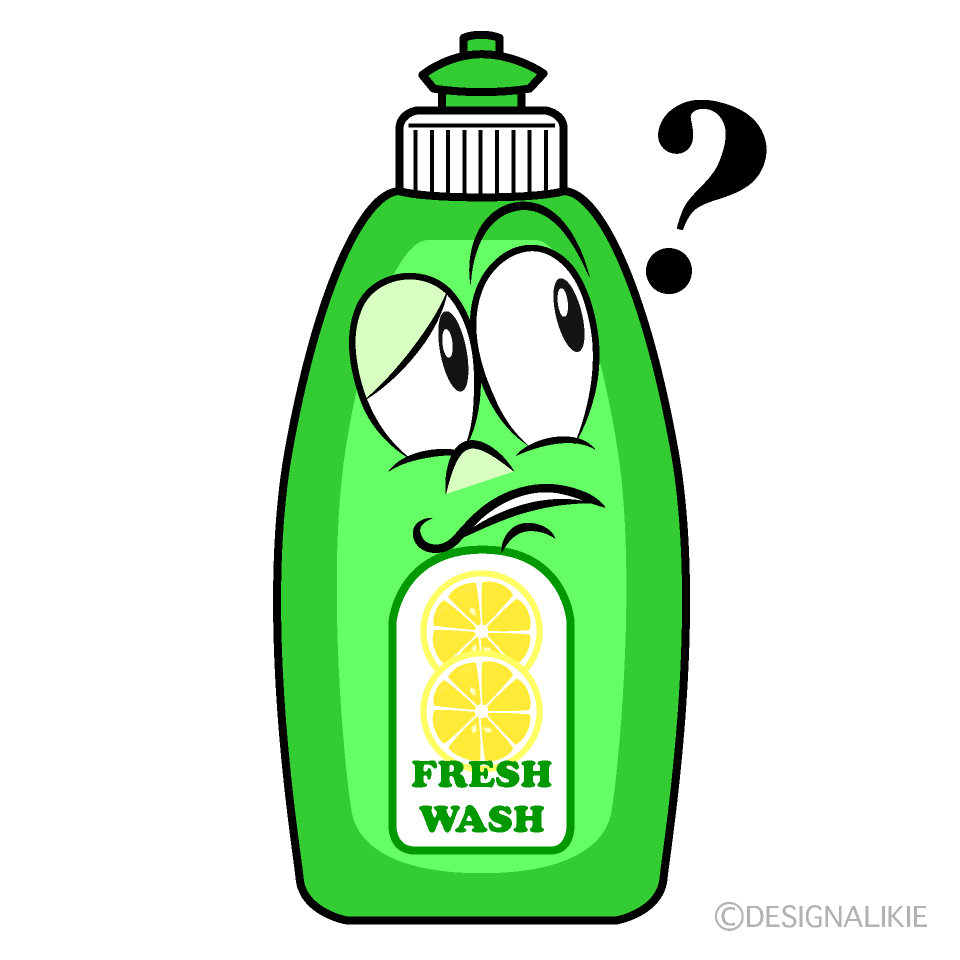 Thinking Dish Soap Cartoon Character Image