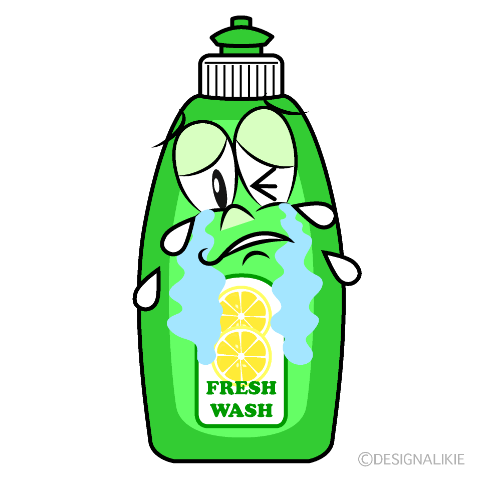 Crying Dish Soap Cartoon Character Image