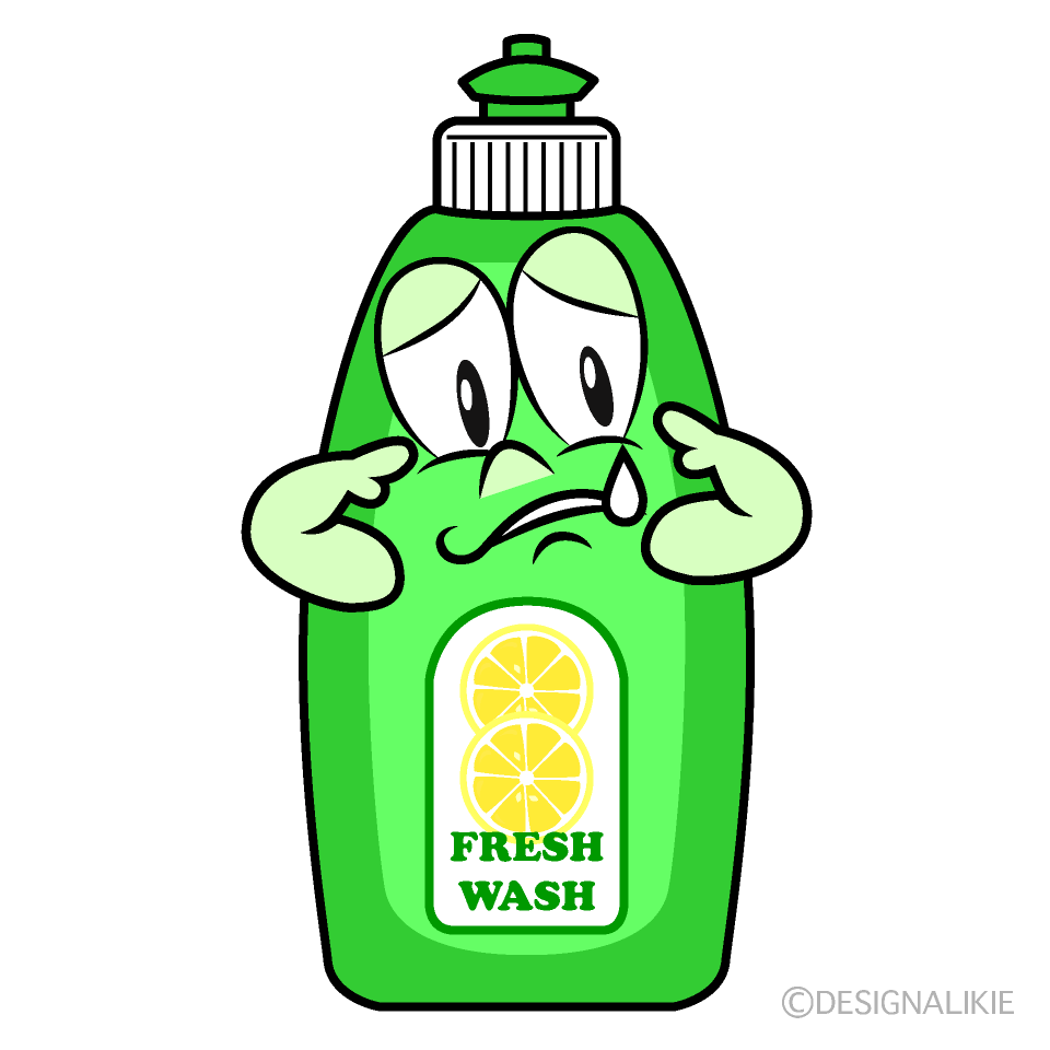 Sad Dish Soap Cartoon Character Image