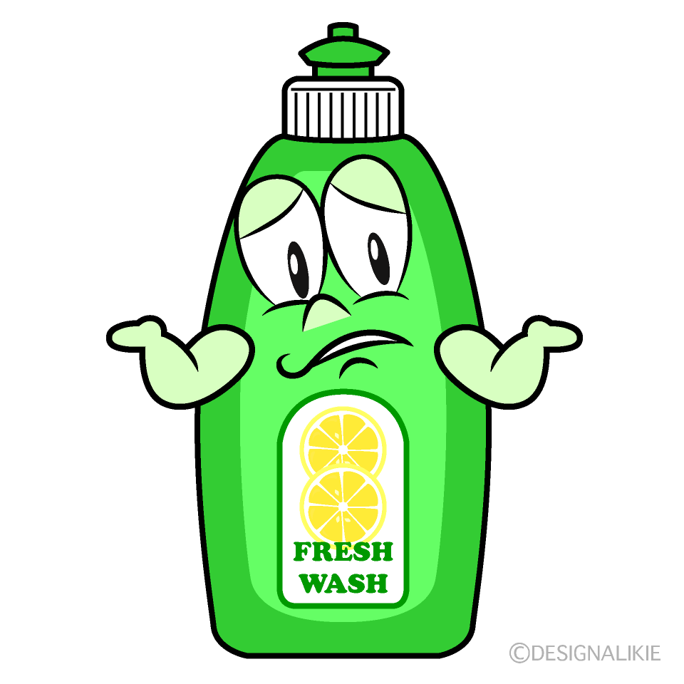 Troubled Dish Soap Cartoon Character Image