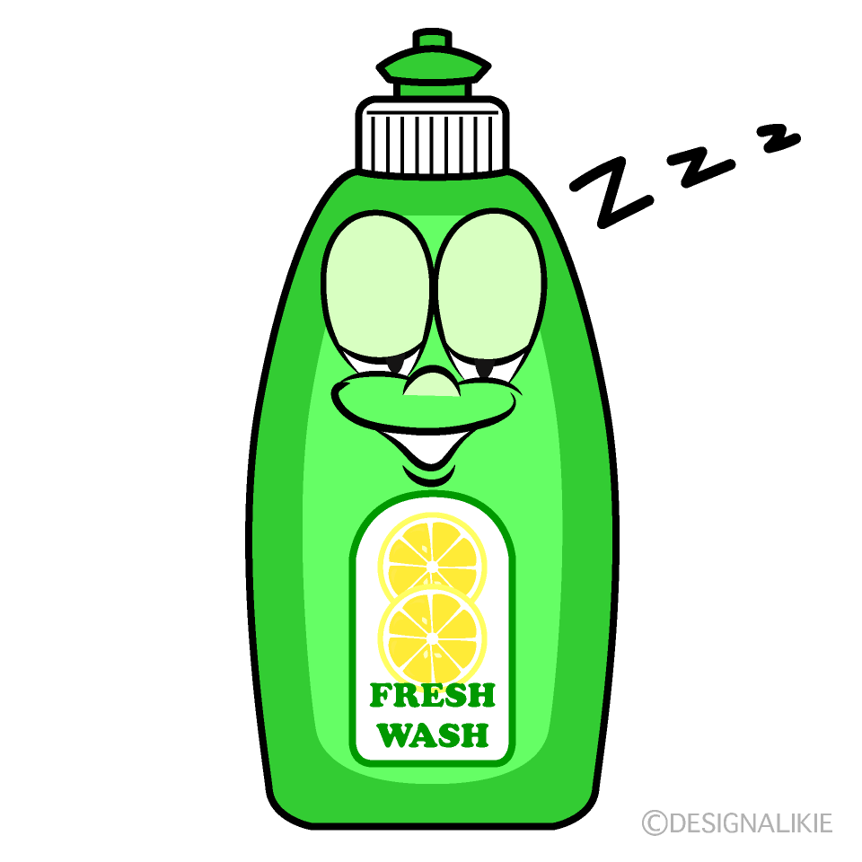 Sleeping Dish Soap Cartoon Character Image