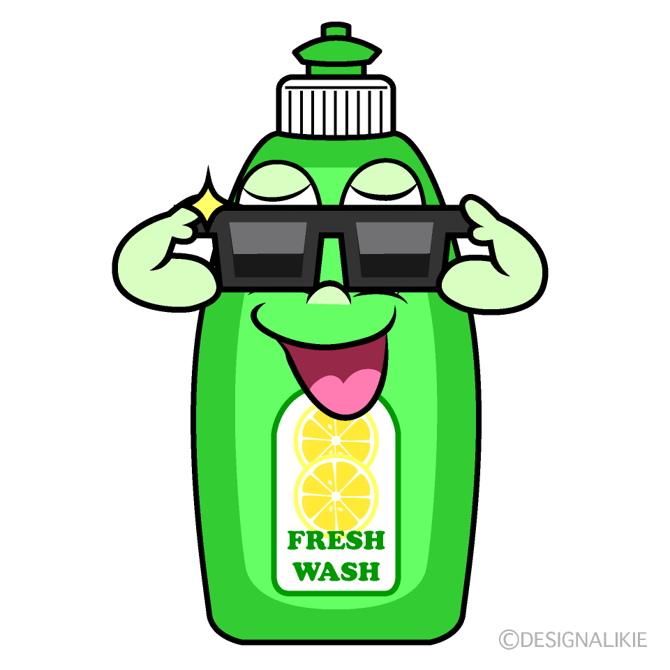 Cool Dish Soap Cartoon Character Image