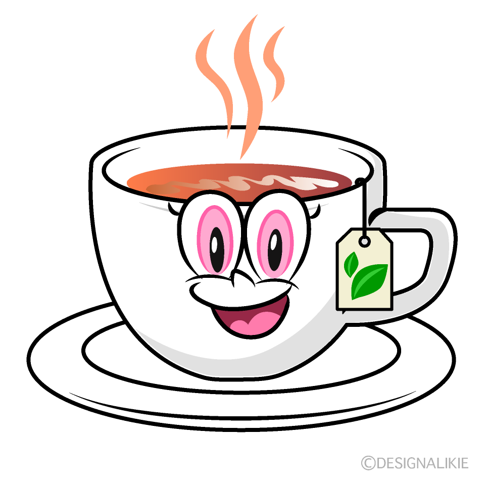 Smiling Tea Cartoon Character Image