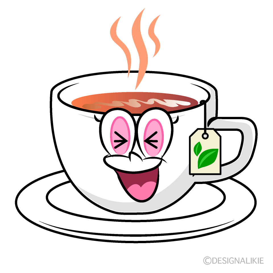 Laughing Tea Cartoon Character Image