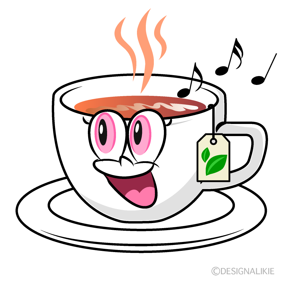 Singing Tea Cartoon Character Image