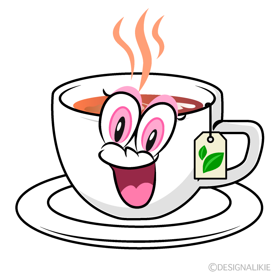 Surprising Tea Cartoon Character Image