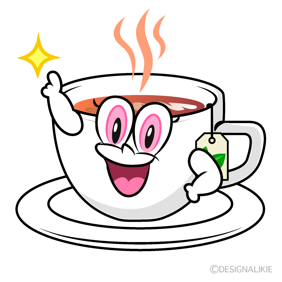 Posing Tea Cartoon Character Image