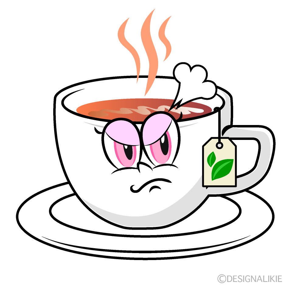 Angry Tea Cartoon Character Image