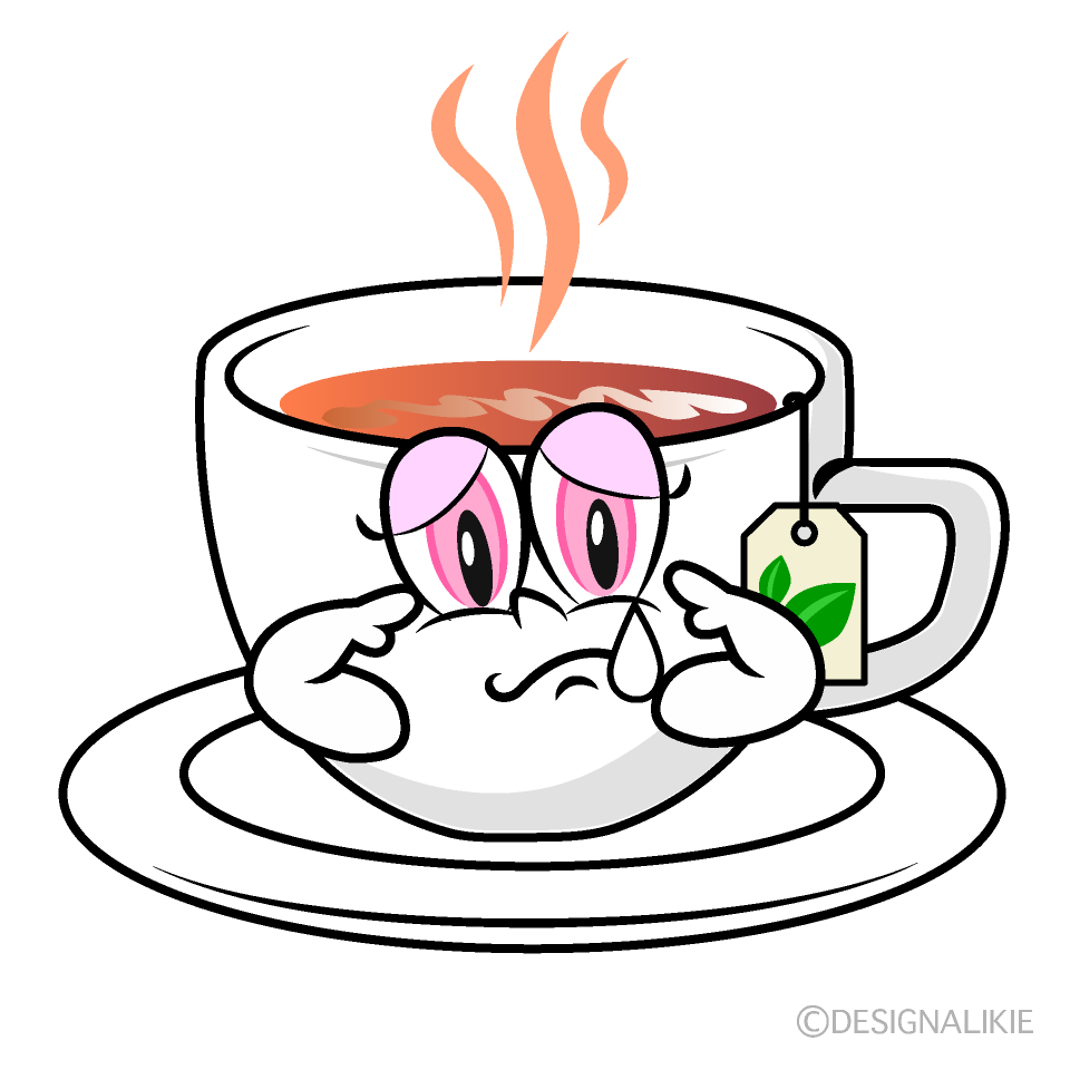 Sad Tea Cartoon Character Image