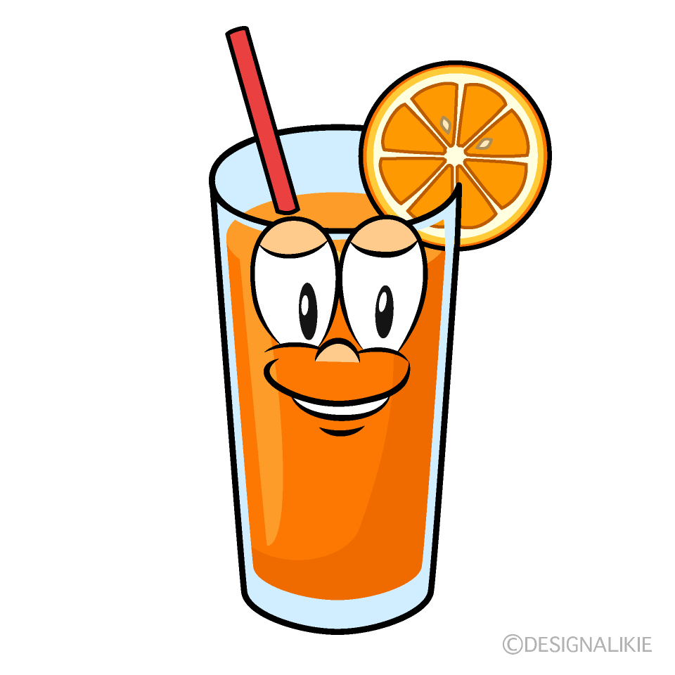 Orange Juice Cartoon Character Image