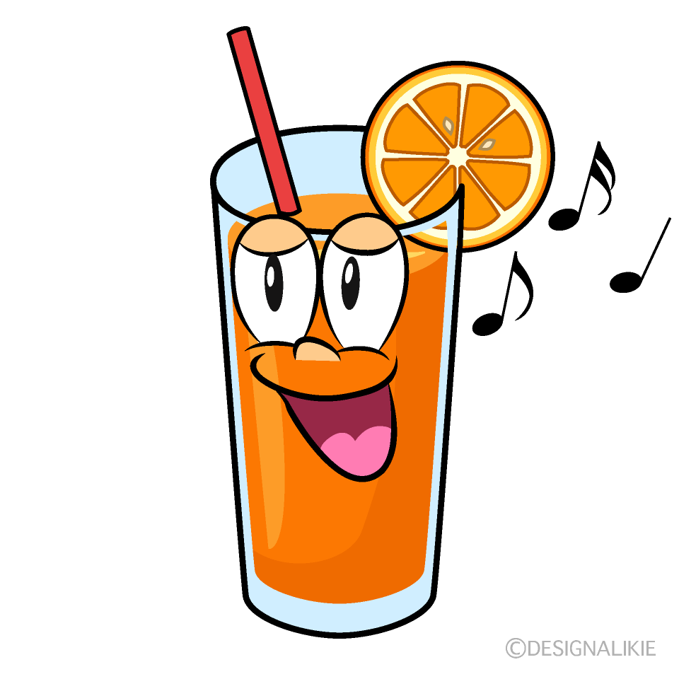 Singing Orange Juice Cartoon Character Image