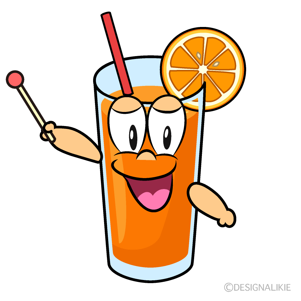 Speaking Orange Juice Cartoon Character Image