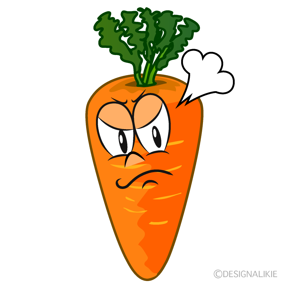 Free Angry Carrot Cartoon Image｜Charatoon