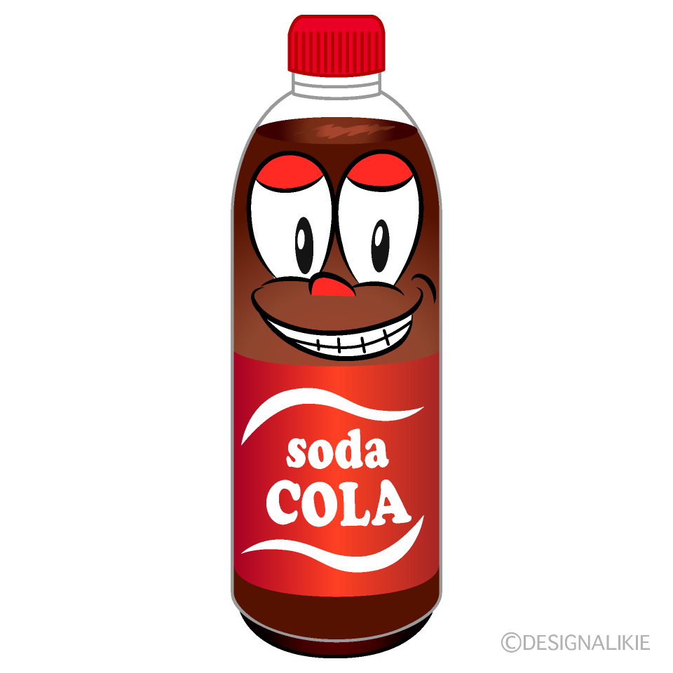 Grinning Cola Cartoon Character Image