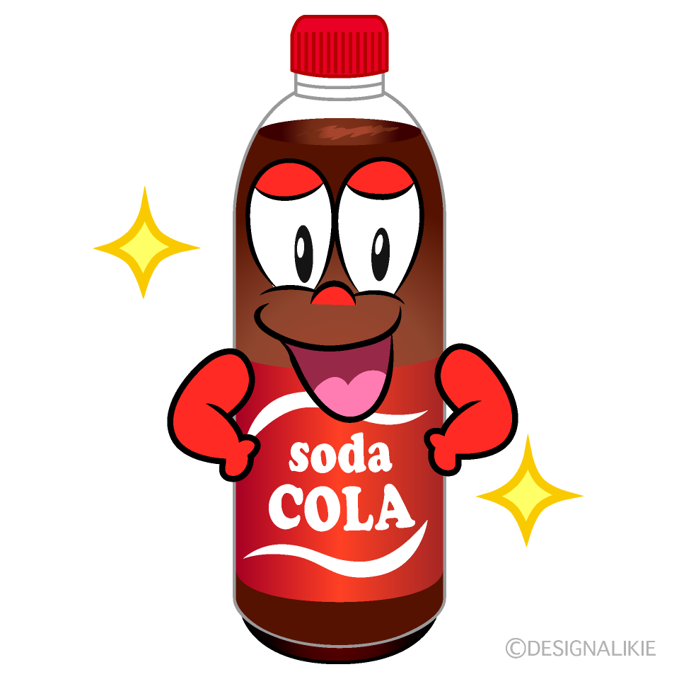 Glitter Cola Cartoon Character Image