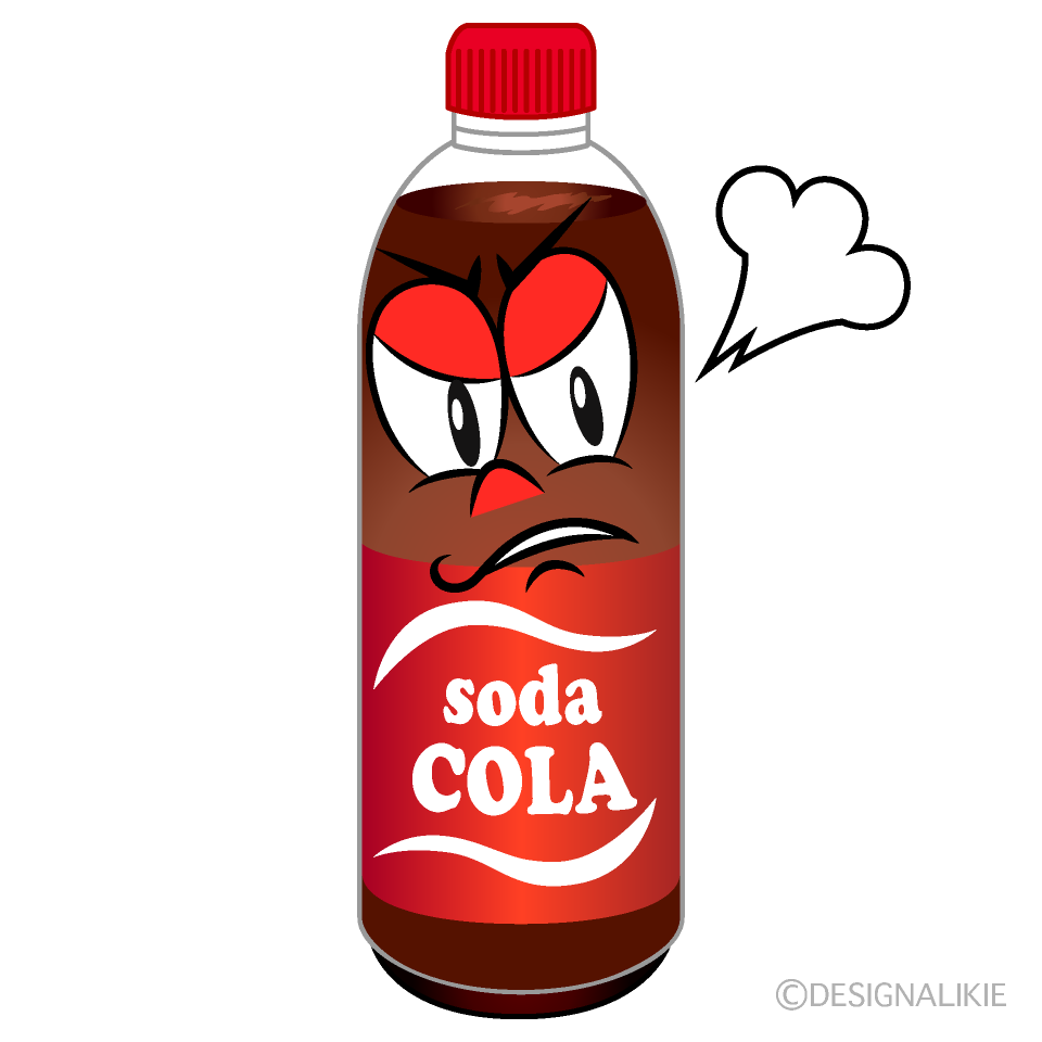 Angry Cola Cartoon Character Image